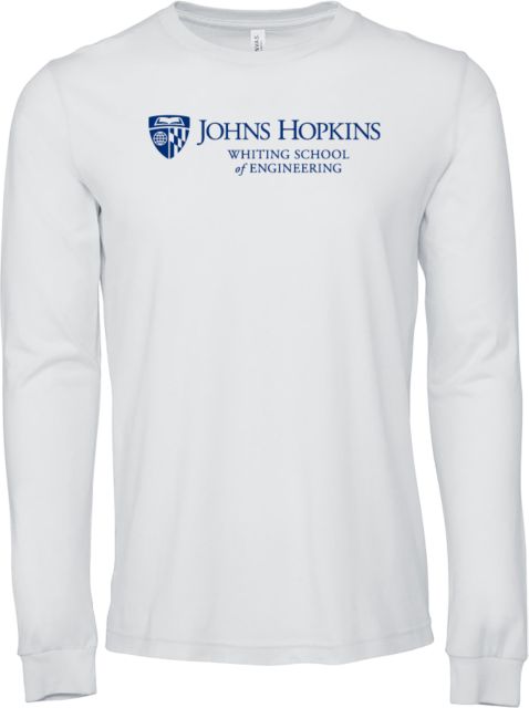Johns Hopkins Bella + Canvas Jersey Cotton Long Sleeve T Shirt Johns Hopkins - WSE - ONLINE ONLY
