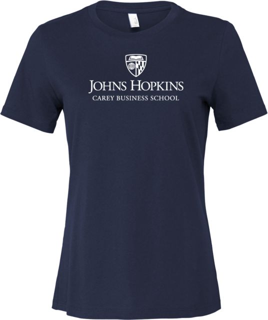 Johns Hopkins Bella + Canvas Womens Relaxed Cotton T Shirt Johns Hopkins - Carey - ONLINE ONLY