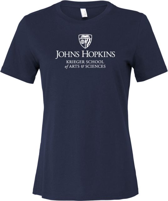 Johns Hopkins Bella + Canvas Womens Relaxed Cotton T Shirt Johns Hopkins - KSAS - ONLINE ONLY