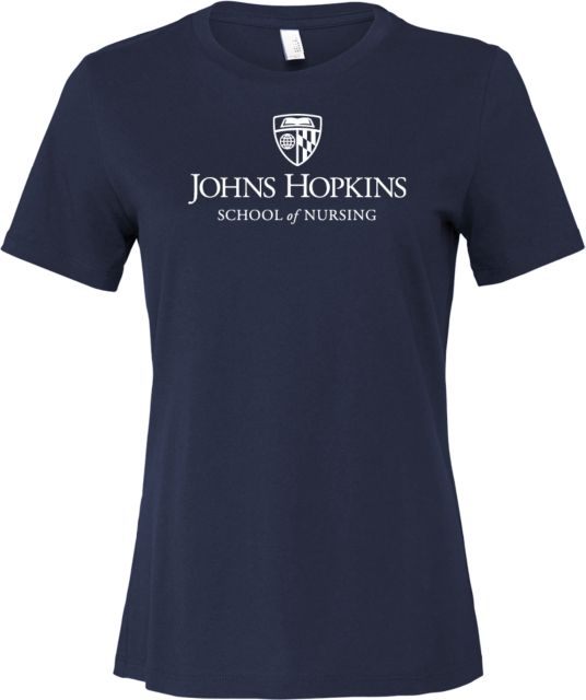 Johns Hopkins Bella + Canvas Womens Relaxed Cotton T Shirt Johns Hopkins - SON - ONLINE ONLY