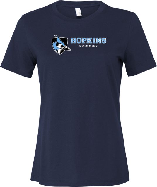 Johns Hopkins Bella + Canvas Womens Relaxed Cotton T Shirt Hopkins Swimming - ONLINE ONLY