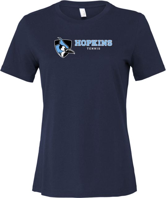 Johns Hopkins Bella + Canvas Womens Relaxed Cotton T Shirt Hopkins Tennis - ONLINE ONLY