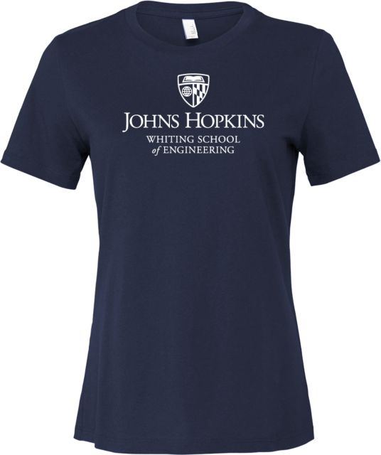 Johns Hopkins Bella + Canvas Womens Relaxed Cotton T Shirt Johns Hopkins - WSE - ONLINE ONLY