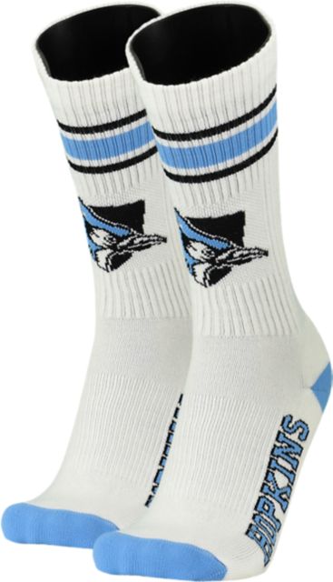 Johns Hopkins University Blue Jays Throwback Crew Socks