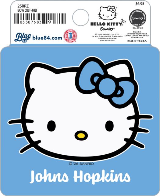 Johns Hopkins University Hello Kitty Full Size Sticker