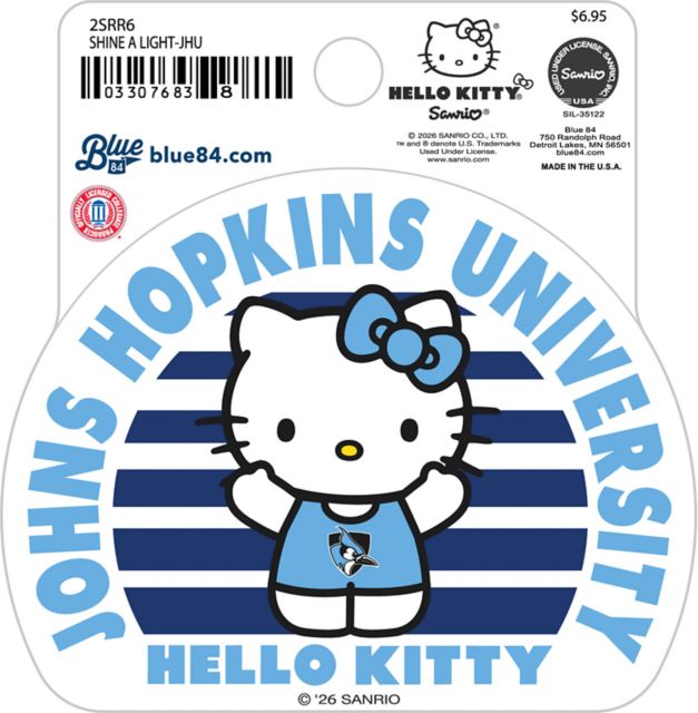 Johns Hopkins University Hello Kitty Full Size Sticker