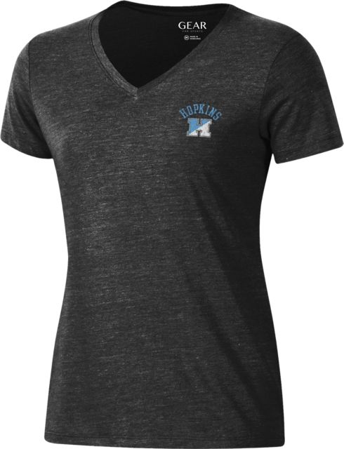 Johns Hopkins University Blue Jays Women's V-Neck Short Sleeve T-Shirt