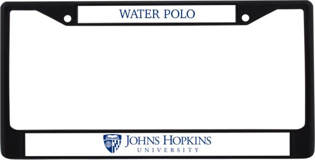Johns Hopkins Metal License Plate Frame in Johns Hopkins Primary Mark Flat - ONLINE ONLY