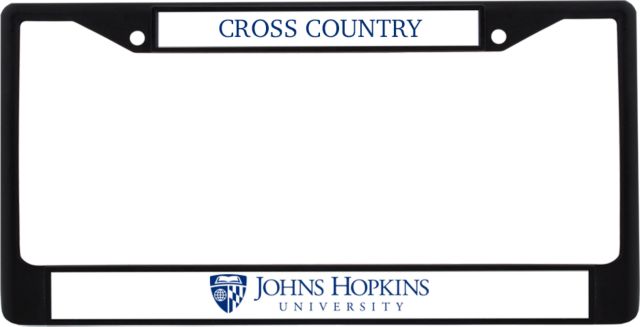 Johns Hopkins Metal License Plate Frame in Johns Hopkins Primary Mark Flat - ONLINE ONLY