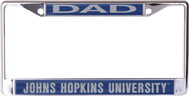 Johns Hopkins University Dad License Plate Frame