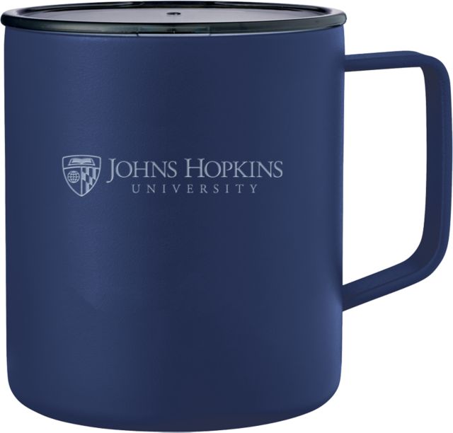 Johns Hopkins Rover Camp Vacuum Insulated Mug 14oz Johns Hopkins Primary Mark Flat Engraved - ONLINE ONLY