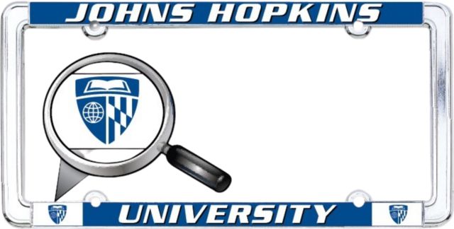 Johns Hopkins University Thin Dome License Plate Frame