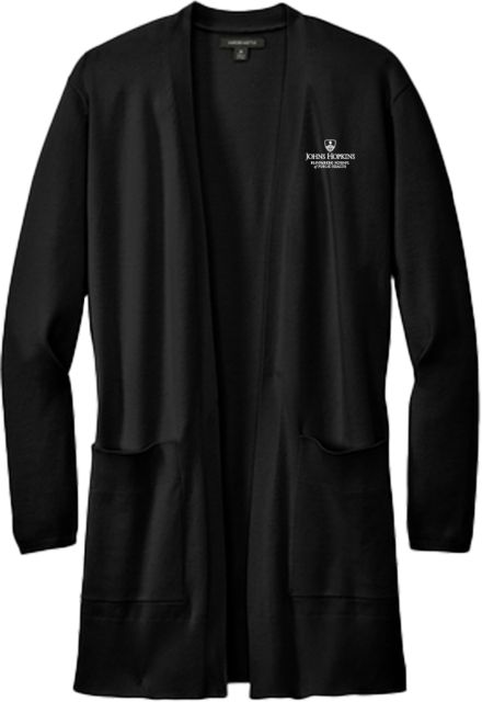 Johns Hopkins Mercer + Mettle Womens Open Front Cardigan Sweater Johns Hopkins - Bloomberg School of Public Health - ONLINE ONLY