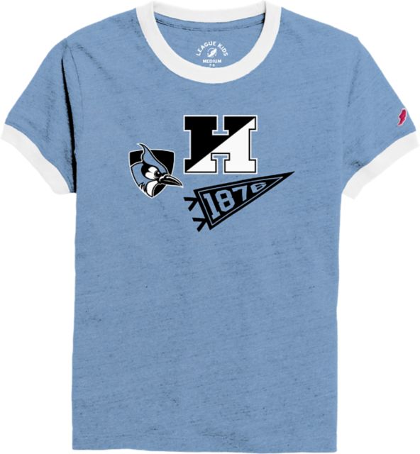 Johns Hopkins University Blue Jays Youth Ringer Short Sleeve T-Shirt