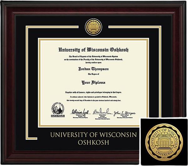 University of Wisconsin Oshkosh Showcase Diploma Frame