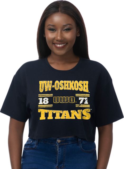 University of Wisconsin Oshkosh Titans Women's Boxy Crop Short Sleeve T-Shirt