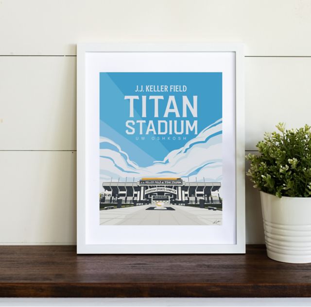 University of Wisconsin Oshkosh 8x10 Print Titan Stadium