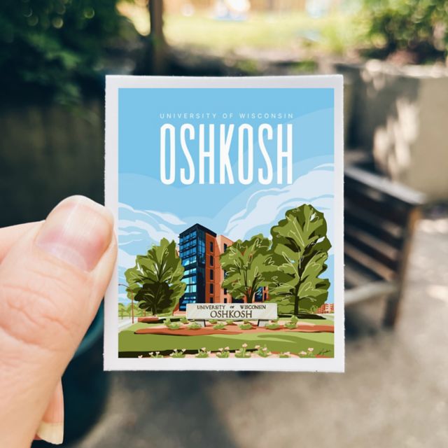University of Wisconsin Oshkosh Vinal Sticker UW-OSHKOSH