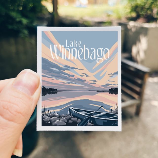 University of Wisconsin Oshkosh Vinal Sticker Lake Winnebago