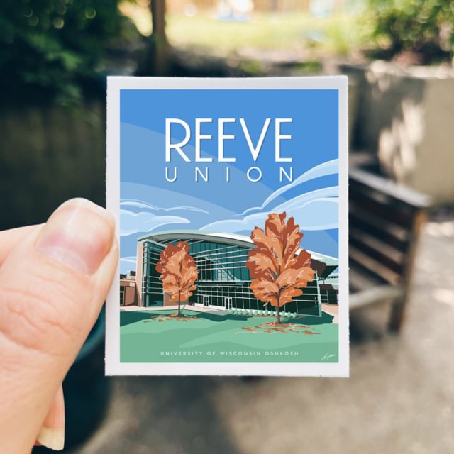 University of Wisconsin Oshkosh Vinal Sticker Reeve Union