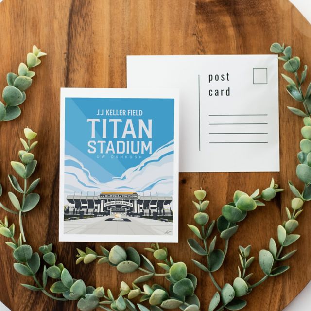 University of Wisconsin Oshkosh Postcard Titan Stadium
