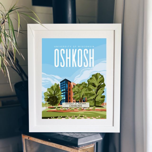University of Wisconsin Oshkosh 16 x 20 Poster UW-Oshkosh