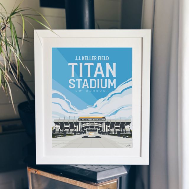 University of Wisconsin Oshkosh 16x 20 Poster Titan Stadium