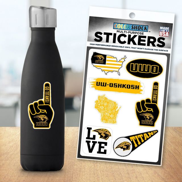 University of Wisconsin Oshkosh 7.5'' x 7.5'' Sticker Sheet