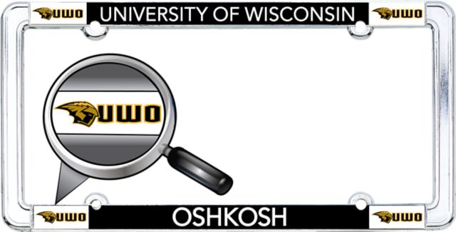 University of Wisconsin Oshkosh Thin Dome License Plate Frame