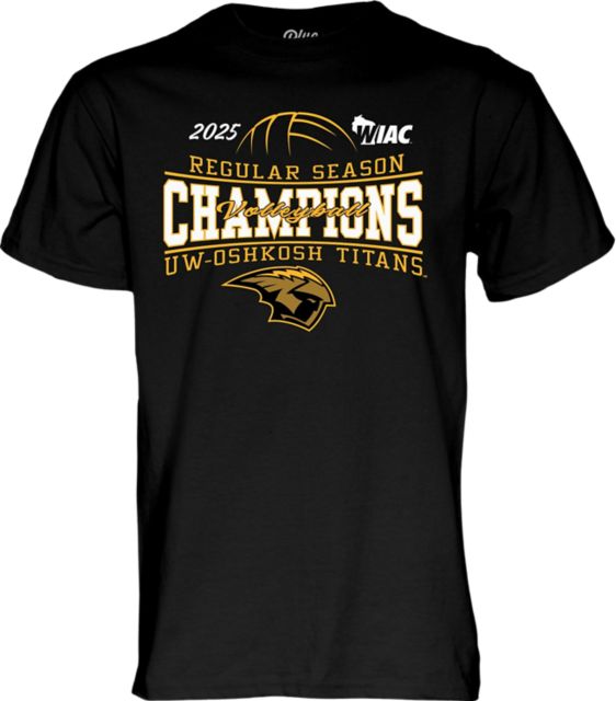 University of Wisconsin Oshkosh Women's Volleyball 2025 WIAC Regular Season Champions Short Sleeve T-Shirt