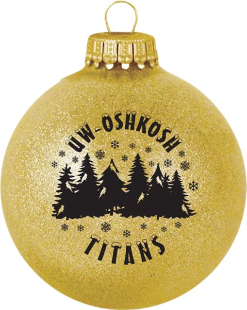 University of Wisconsin Oshkosh Sparkle Glass Ball Ornament