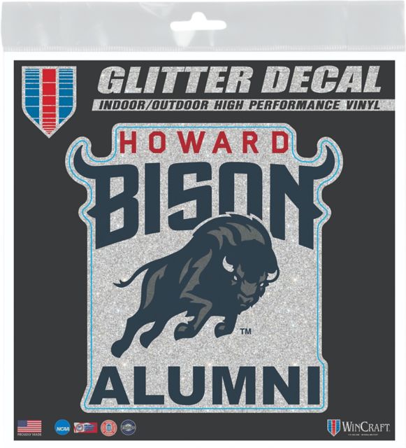 Howard University Alumni 6x6 in. Glitter Decal