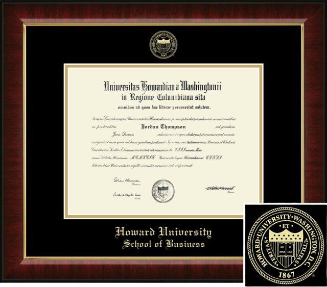 Church Hill Classics, Embossed; 8.5x11 Bachelors/Masters,  School of Business Diploma Frame,  - ONLINE ONLY