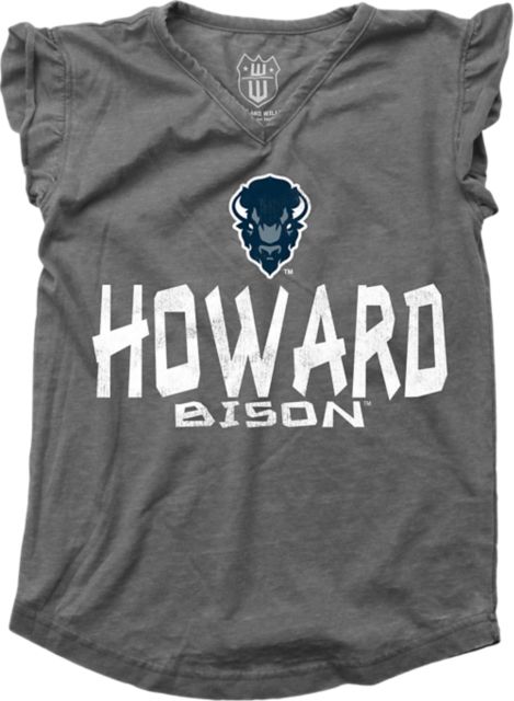 Howard University Bison Toddler Girls Ruffle Short Sleeve T-Shirt