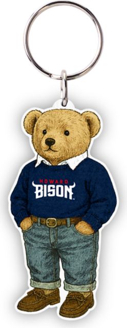 Howard University Teddy Bear Keychain