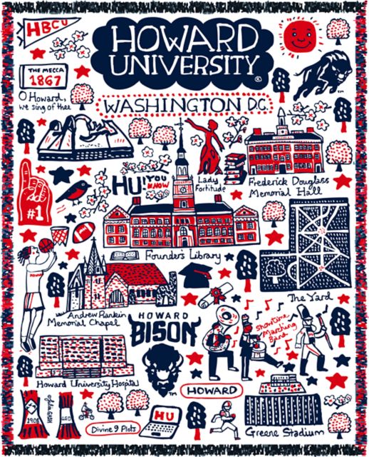 Howard University Julia Gash Tapestry Blanket