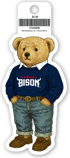 Howard University Teddy Bear Vinyl Sticker