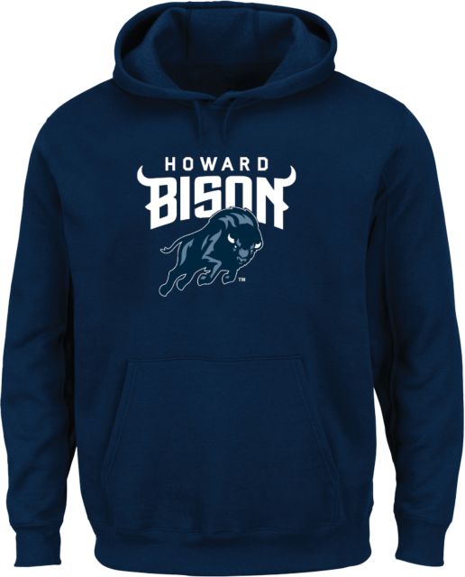 Howard Extended Hoodie Howard University Primary Athletic Mark - ONLINE ONLY