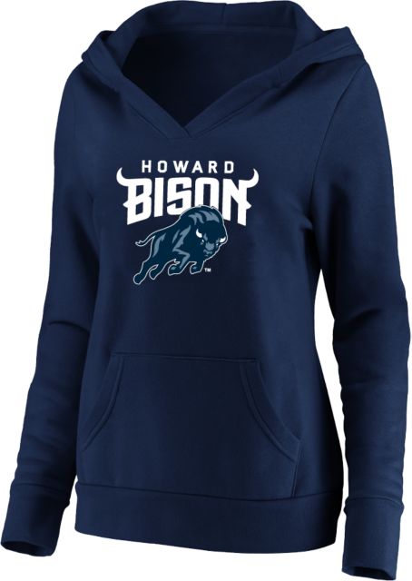Howard Womens Plus Hoodie Howard University Primary Athletic Mark - ONLINE ONLY