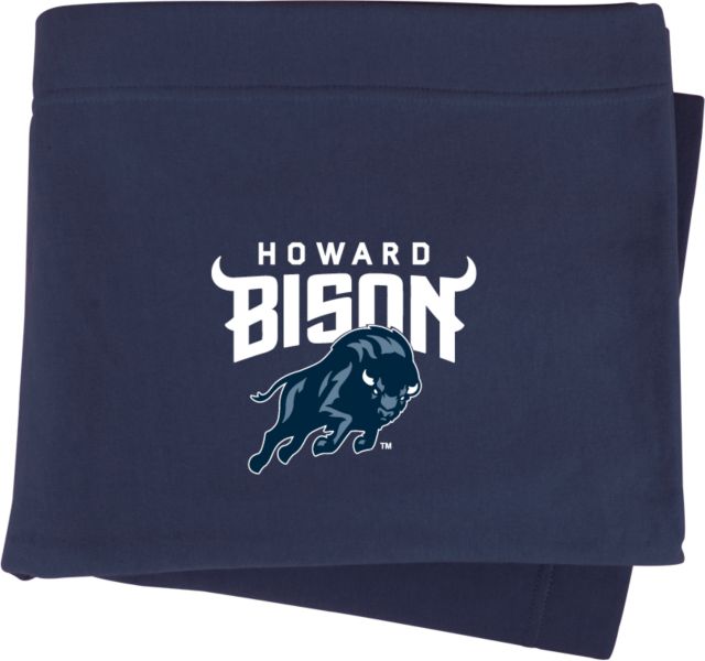 Howard Sweatshirt Blanket Howard University Primary Athletic Mark - ONLINE ONLY