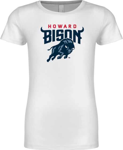 Howard Next Level Girls Fashion Fit T Shirt Howard University Primary Athletic Mark - ONLINE ONLY