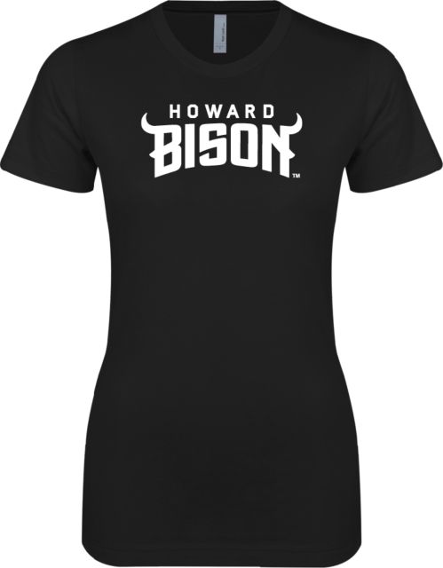 Howard Next Level Womens Boyfriend Tee Howard University Bison Head Wordmark - ONLINE ONLY