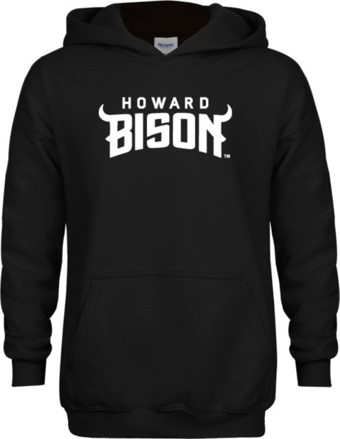 Howard Youth Fleece Hoodie Howard University Bison Head Wordmark - ONLINE ONLY