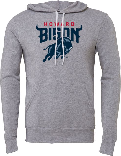 Howard Bella + Canvas Fleece Hood Howard University Primary Athletic Mark - ONLINE ONLY