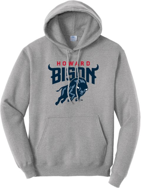 Howard Tall Athletic Heather Fleece Hoodie Howard University Primary Athletic Mark - ONLINE ONLY