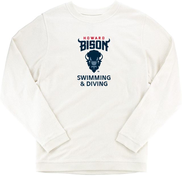 Howard Boxercraft Womens Cream Corded Crew Howard University Swim and Dive - ONLINE ONLY
