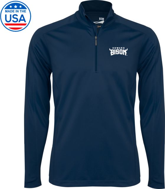 Howard Syntrel Interlock 1/4 Zip Howard University Athletic Wordmark - ONLINE ONLY
