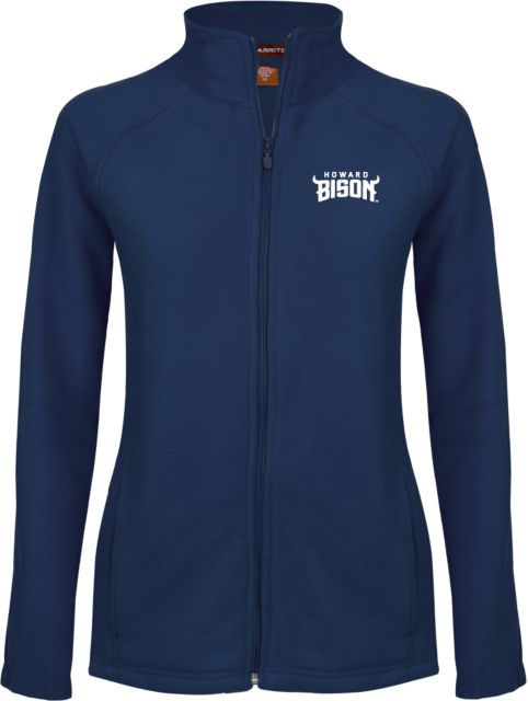 Howard Womens Fleece Full Zip Jacket Howard University Athletic Wordmark - ONLINE ONLY