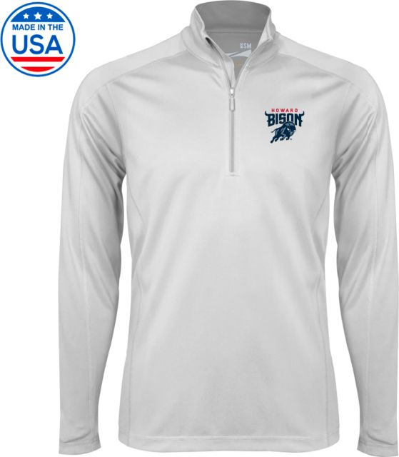 Howard Syntrel Interlock 1/4 Zip Howard University Primary Athletic Mark - ONLINE ONLY