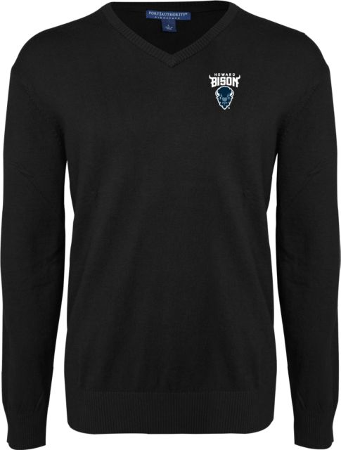 Howard VNeck Sweater Howard University Bison Head Wordmark - ONLINE ONLY